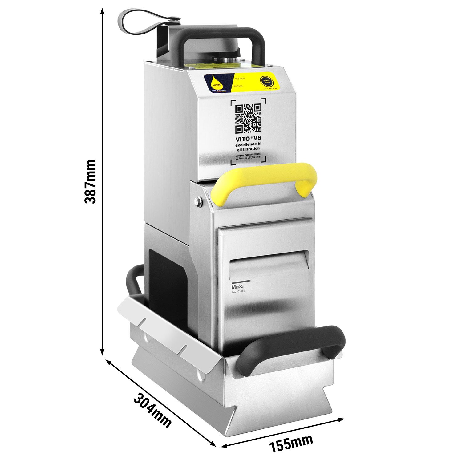 VITO | Filtre à huile de friture portable - 40 litres/minute - pour friteuses de 12 litres max.