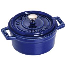 STAUB | Mini Cocotte Round Enamelled Cast Iron Casserole Dish – Ø10 cm – Dark Blue