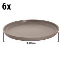 (6 komada) SANDY LOAM - Tanjur - Plitki - Ø 280 mm - Siva boja