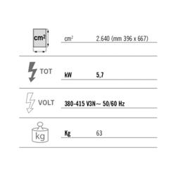 Plaque de cuisson électrique - 5,7 kW - lisse