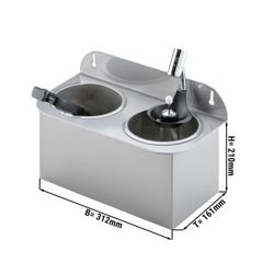 Portioning Rinse 312x161x210mm with integrated backflow preventer incl. sieve plate incl. sieve insert