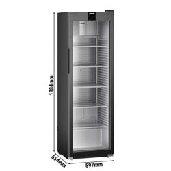 LIEBHERR | Réfrigérateur PERFECTION - 400 litres - Intérieur en plastique - Avec 1 porte en verre - Noir