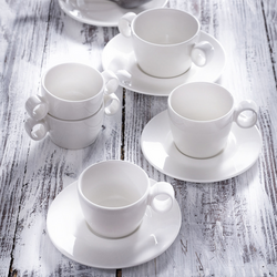 (6 Stück) LUX - Kaffeetasse Maastricht - 160ml - Elfenbein