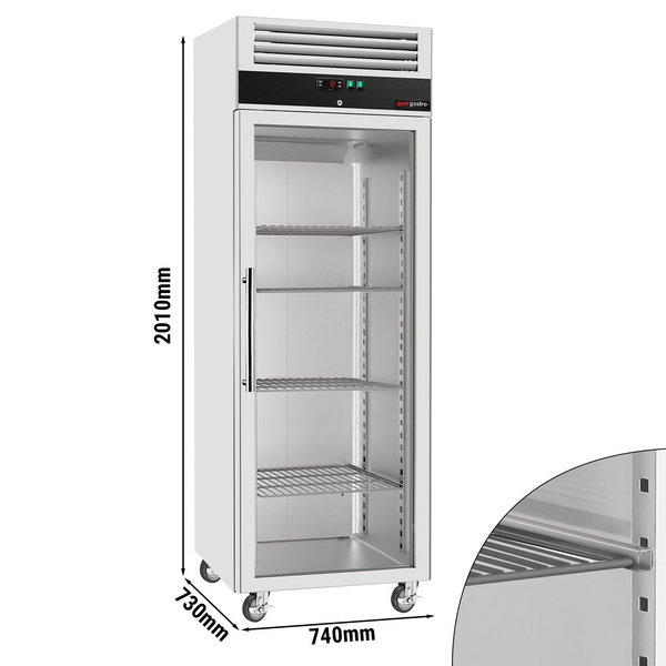Derin Dondurucu Paslanmaz Çelik ECO - 600 Litre - 1 Cam Kapılı 