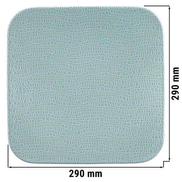 (4 stuks) SELTMANN WEIDEN | Coup bord - plat vierkant - 290x290mm - Turquoise