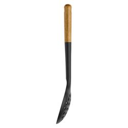 STAUB | Łyżka cedzakowa – 310 mm – silikon – czarna/drewniana