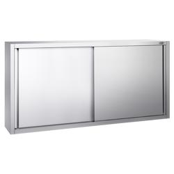 Edelstahl Wandhängeschrank PREMIUM - 2000x400mm - mit Schiebetür - 1000mm hoch