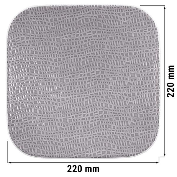 (6 sztuk) SELTMANN WEIDEN | Talerz płaski kwadratowy – 220 x 220 mm – szary