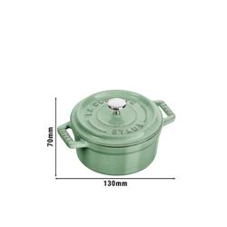STAUB | LA COCOTTE - Mini kookpot - Ø 100mm - Gietijzer - Saliegroen