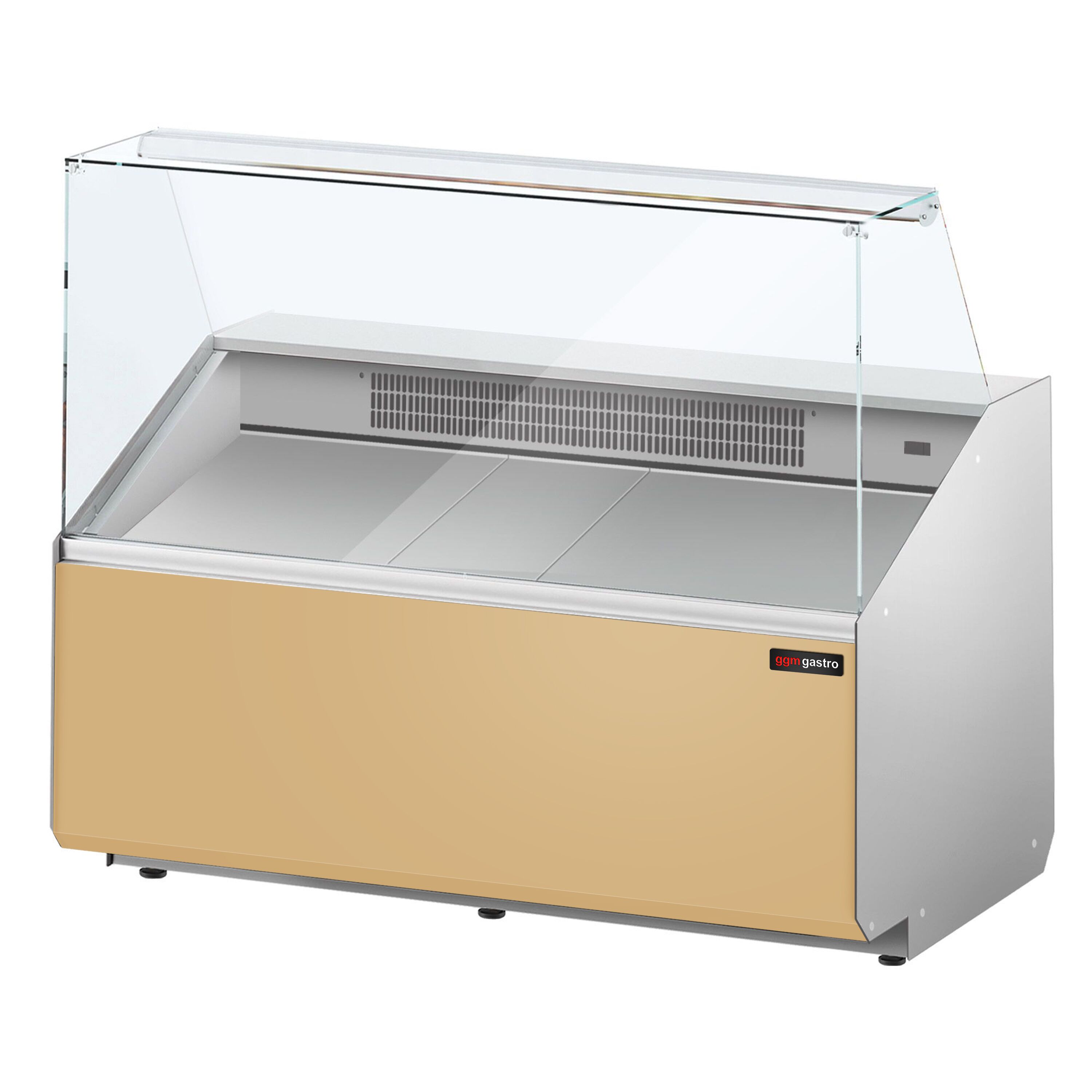 Comptoir vitrine réfrigérée - 1256x979mm - +2/+6°C - 262L - Façade beige