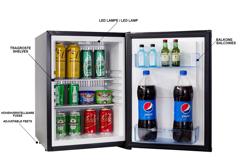 Refrigerador minibar - con 1 puerta - silencioso y con cerradura