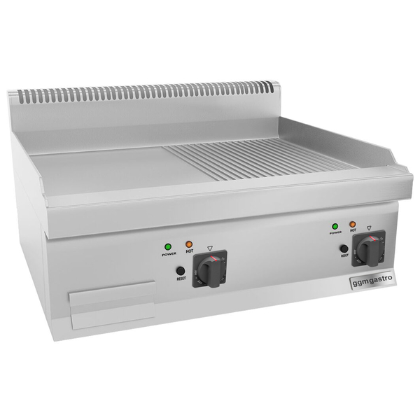 Plancha eléctrica - lisa + estriada (8 kW)