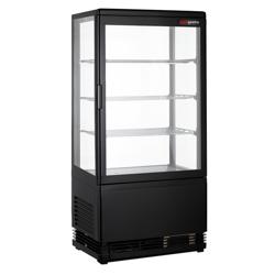 Panorama-koelvitrine Tafelmodel - 68 liter - 428mm - 1 glazen deur - met 4 schappen - zwart