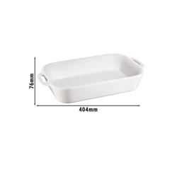 STAUB | CERAMIQUE - Caçarola - 340x240mm - Cerâmica - Branco puro