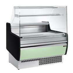 Koelvitrine - 998x953mm - 110 liter - front hellgroen - met 1 deur - met 1 legroosters - rechte ruit