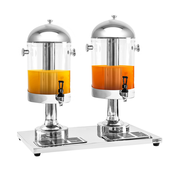 Juice dispenser - 2x 7.5 litres - stainless steel
