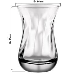 (72 pcs) Tea glass - AQUA - 160 ml - Clear
