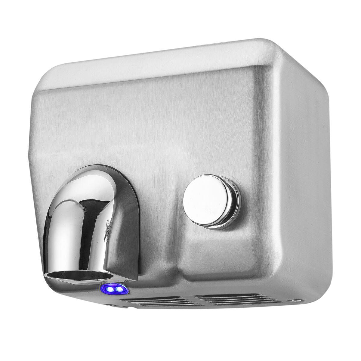 Hand dryer with push button - matt stainless steel