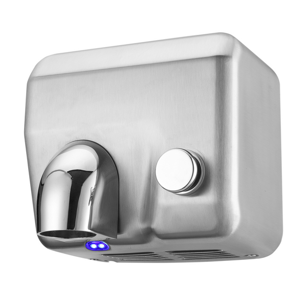 Uscător de mâini din oțel inoxidabil cu buton - Mat