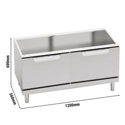 Onderstel - 1200x560x(H)600mm - RVS | met deur(en) - passend voor LORENZO 700 | 700-serie