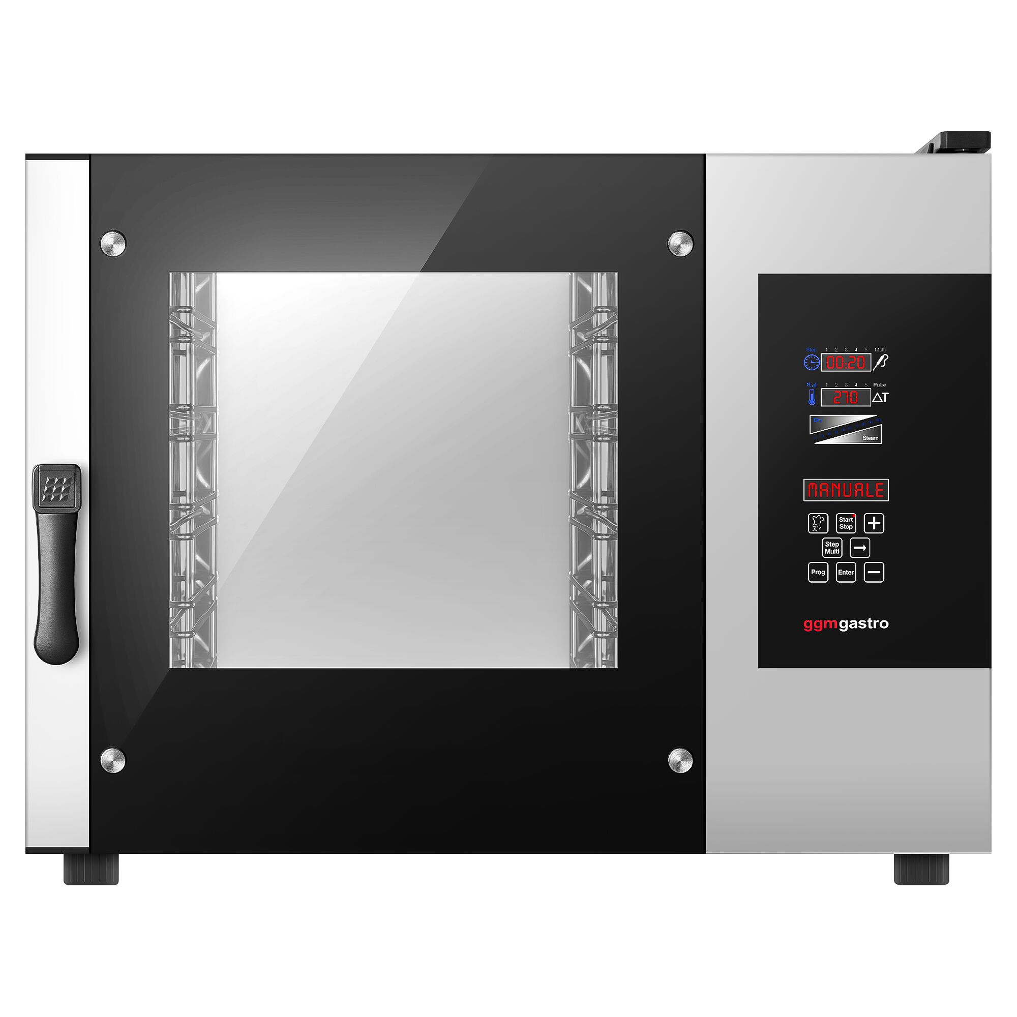 Bakery- Electric Commercial Combi Oven - Digital Controls - 4x EN 600x400 - incl. Core temperature probe, HACCP monitoring, USB, Condensate drip tray