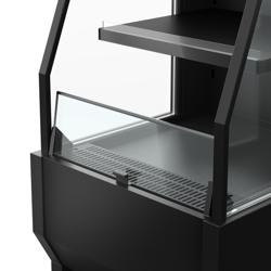 Vitrine murale réfrigérée - Libre-service - 660mm - 150L - avec 2 étagères - Noir