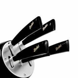 BERKEL | ELEGANCE - Ceppo di coltelli con 5 coltelli - pelle nera