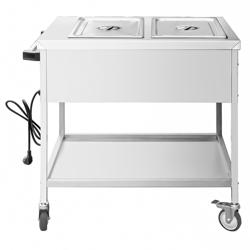 Carrello termico a bagnomaria - 1,95 kW - 2x GN 1/1 - con rubinetto di scarico