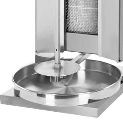 Macchina per Kebab Professionale a Gas  - 1 bruciatori - max 5kg - Da banco - incl. 2 sportelli a battente; vaschetta raccogli grassi