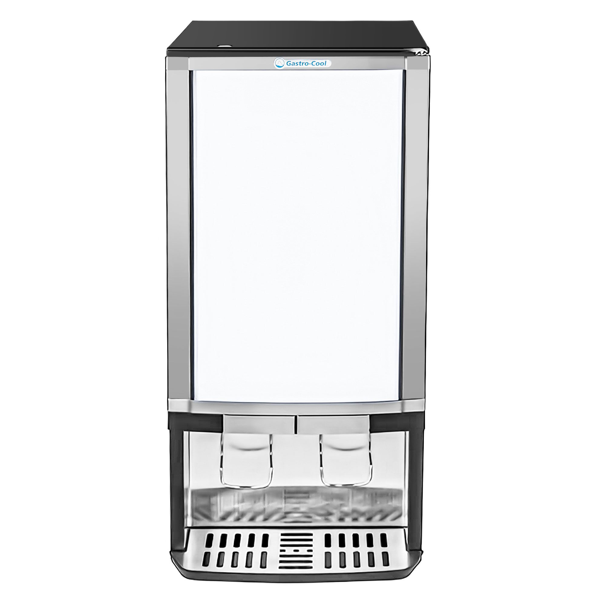 GASTRO-COOL | Réfrigérateur à boissons - 375mm - 48 L - étroit - 1 porte vitrée - éclairage LED - affichage digital de la température - Noir - 0 à +18 °C