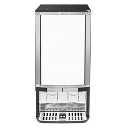 GASTRO-COOL | Vitrină frigorifică pentru băuturi - 375 mm - 48 litri - 1 ușă din sticlă batantă & panou promoțional - temperatură 0/+18 °C - negru