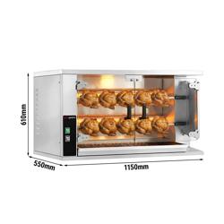 Kycklinggrill - Gas - 9,4kW - med 2 spett för 10 kycklingar