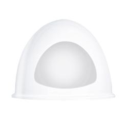 Plexiglaslock för äggvärmare - 465x465x350 mm - vit matt