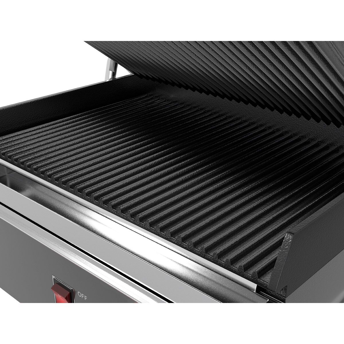 Grelhador de contacto - Digital - Placa superior e inferior ranhurada - | Grill de mesa | multi Grill | Tostadeira | Grill eléctrico | Tostador para Panini