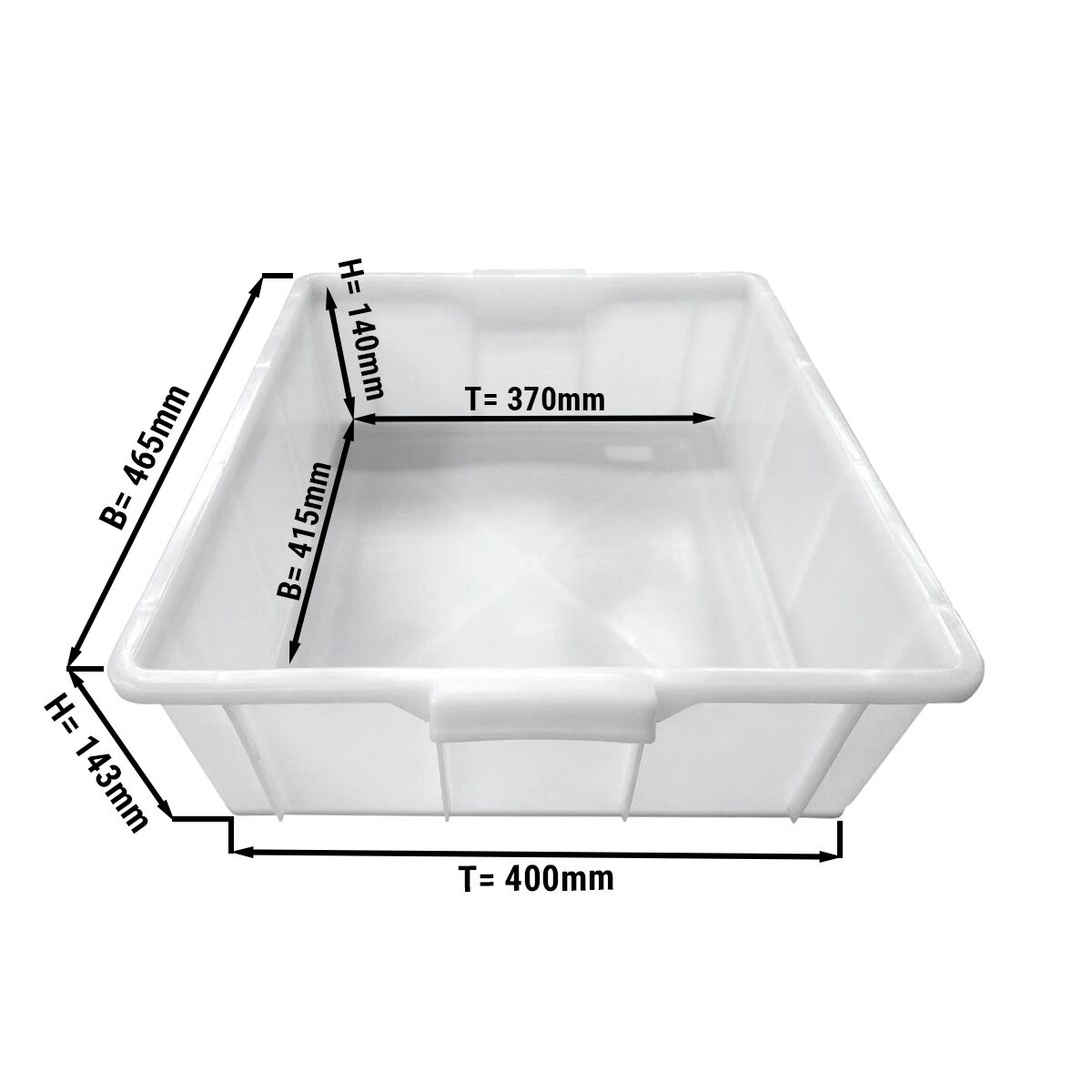 Bol pour armoire à poissons réfrigérée - Polycarbonate - 465x400x143mm - Blanc - pour KSF664F