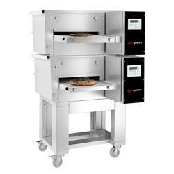 (2 stuks) Elektrische doorloop oven - 980x1300mm - Digitaal - Bandbreedte: 400mm - incl. onderstel