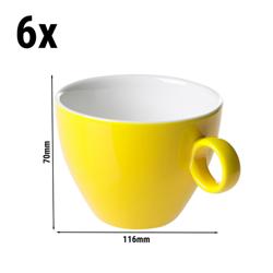 (6 pièces) BART COLOUR CAFE – Tasse à cappuccino – 230 ml – Jaune