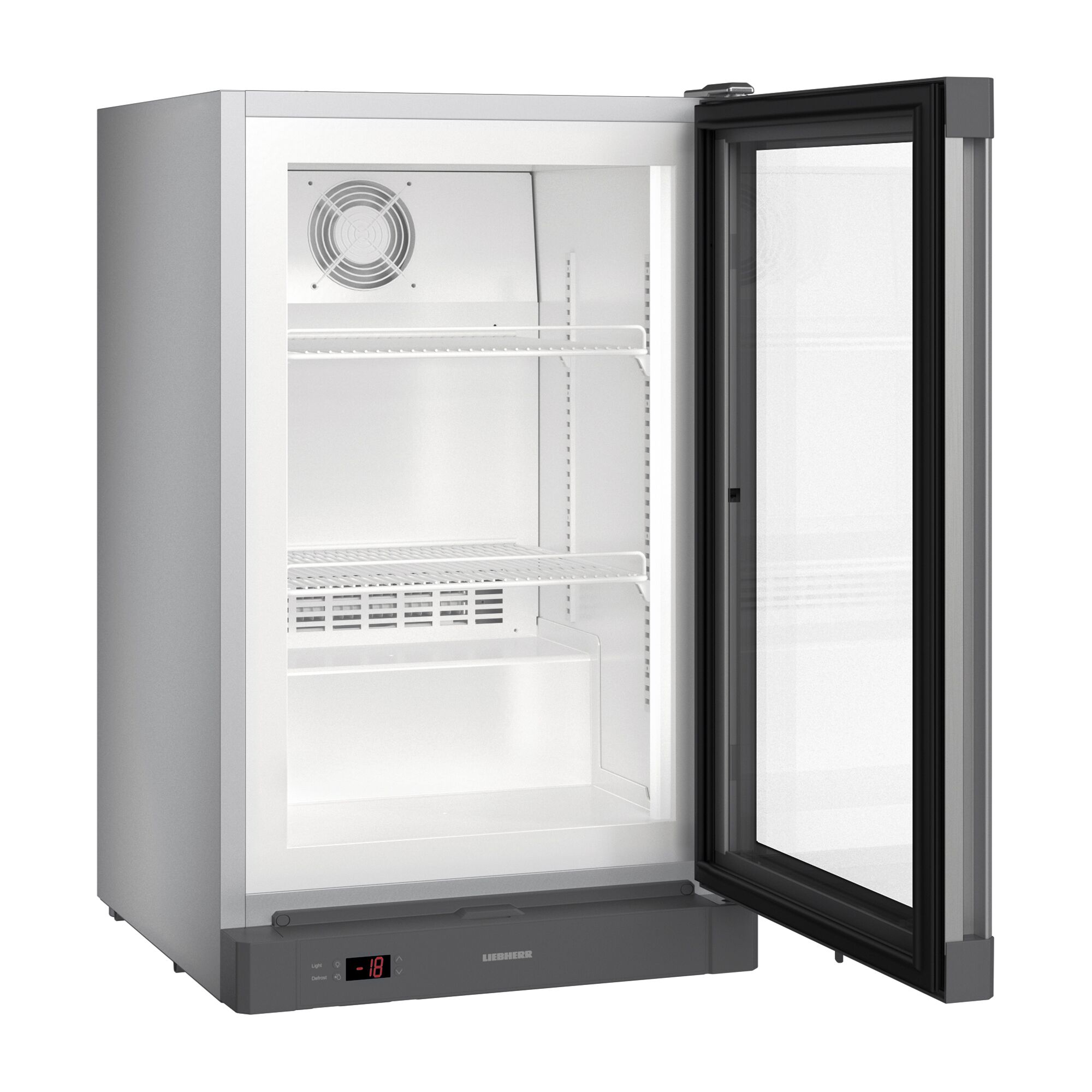 LIEBHERR | Congélateur encastré - 93 litres - Avec 1 porte en verre - Argent