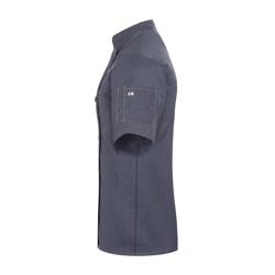 KARLOWSKY | Kurzarm Damenkochjacke Jeans-Style - Vintage Black - Größe: 52