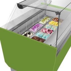 Vitrina de gelados - 1,25 x 0,92 m - verde claro