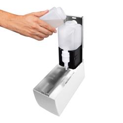 AIR-WOLF | WC-Sitzreiniger mit Sensor - 500ml - Edelstahl Weiß