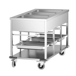 Mobile Bain Marie - 3x GN 1/1 - 3 kW - individually controlled wells