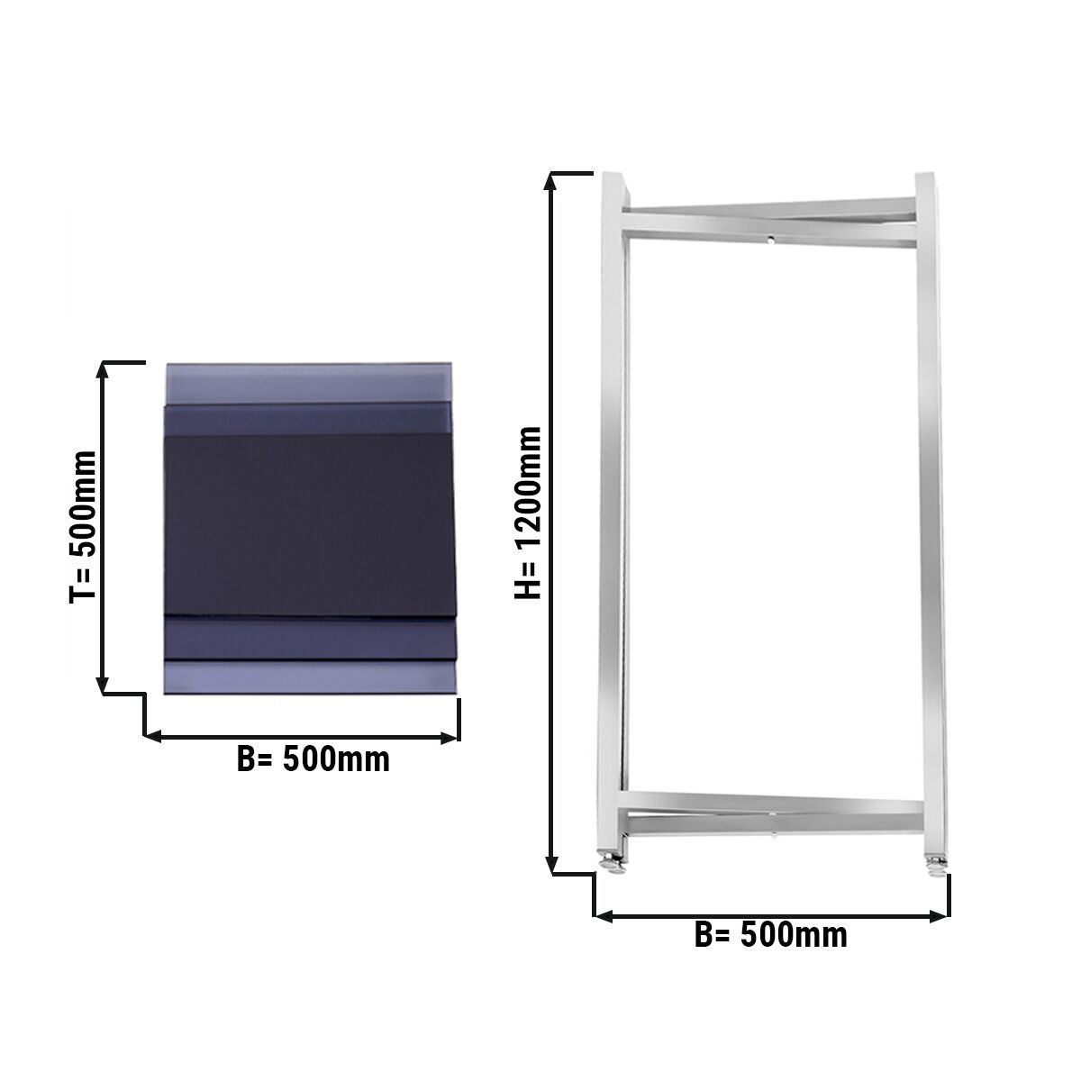 Table d’appoint pliante - 50x50cm