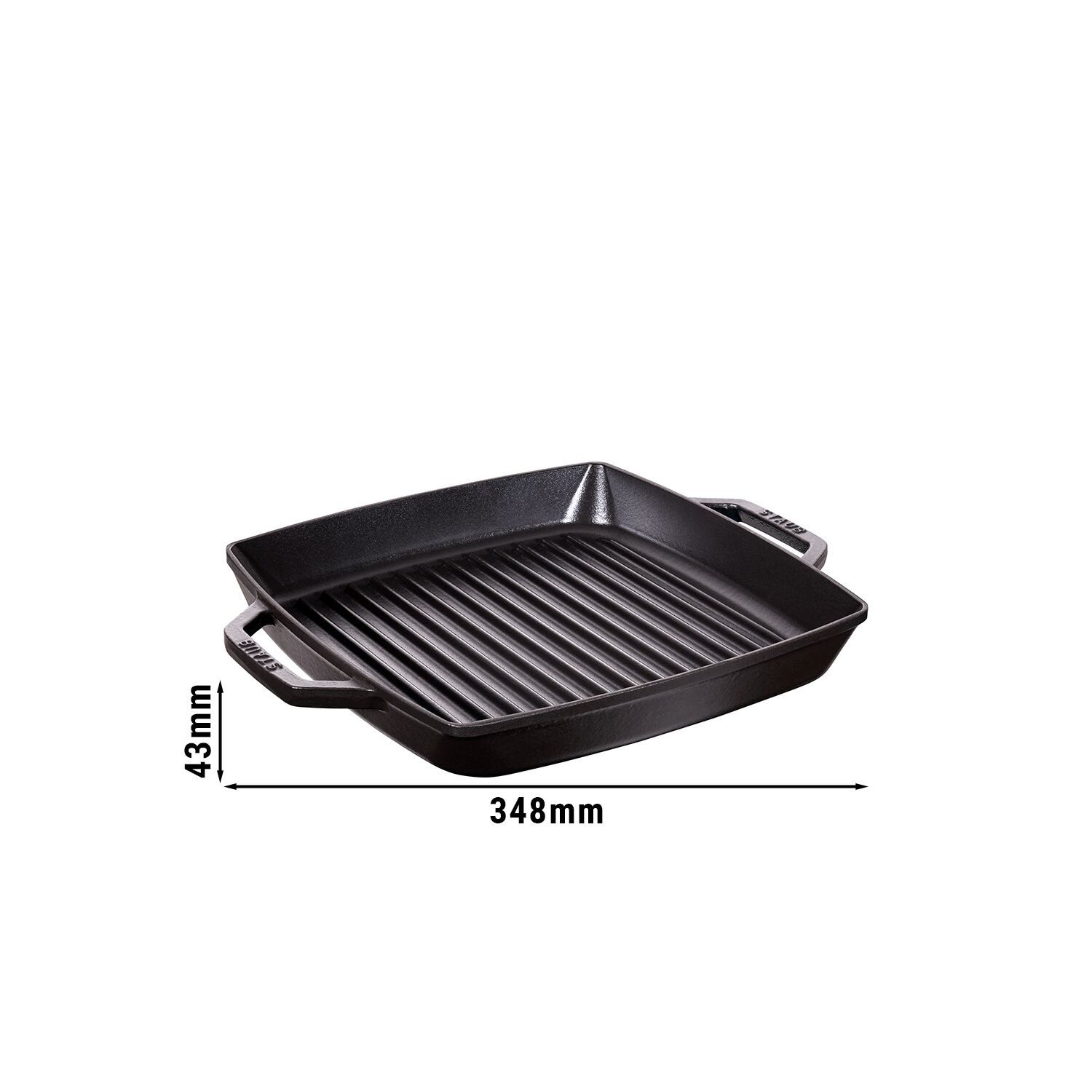 STAUB | GRILL PANS - Poêle à griller - 280x280 mm - Fonte - Noir        