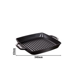 STAUB | GRILL PANS - Grill tava - 280x280 mm - Lijevano željezo - Crna boja
