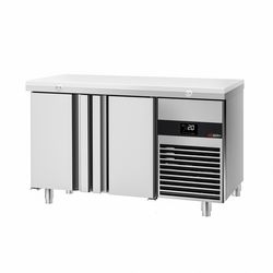 Koelwerkbank PREMIUM - 1400x700mm - met 2 deuren - incl. snijplank wit