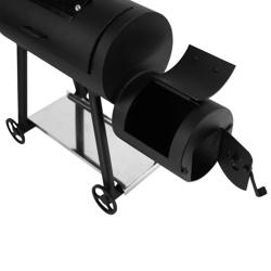 Mini Ahumador de alimentos - Manual - con 1 rejillas - 450x165x425mm - con ruedas - Negro