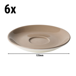 (6 adet) BART COLOUR CAFE - Kahve tabağı - Ø 135mm - Kahverengi