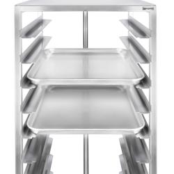 In acciaio inox Carrello portateglie - per 10 teglie 600x400mm - con ruote girevoli (2 con freno)