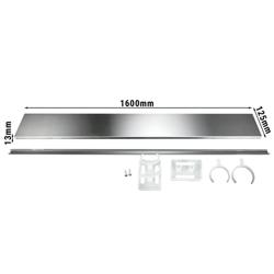 قاعدة سفلية - ستانلس ستيل - 1600x125x13mm - متوافق مع ASK, ADK, GSK, SSK, SSR, SSIE, WDR & WSR